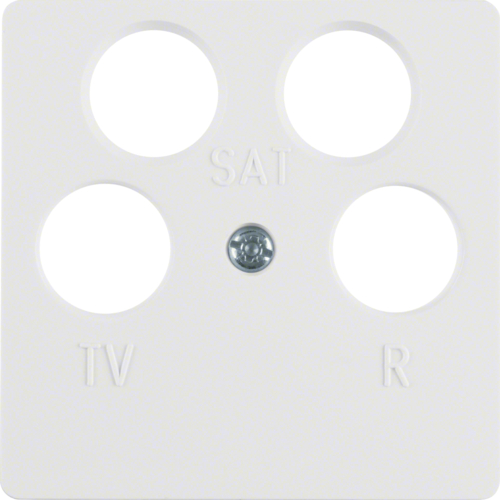 14841909 Centre Plate Aerial Socket 4 Hole,  White