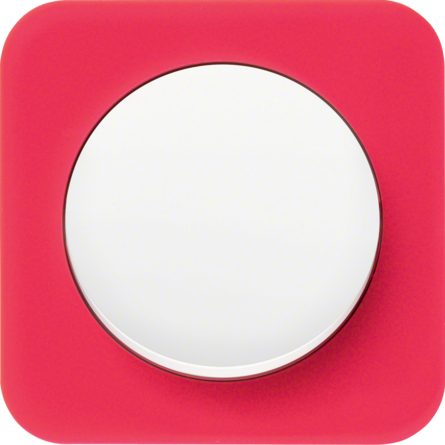 Berker R.1, Acrylic Transparent Red / Plastic Polar White Glossy